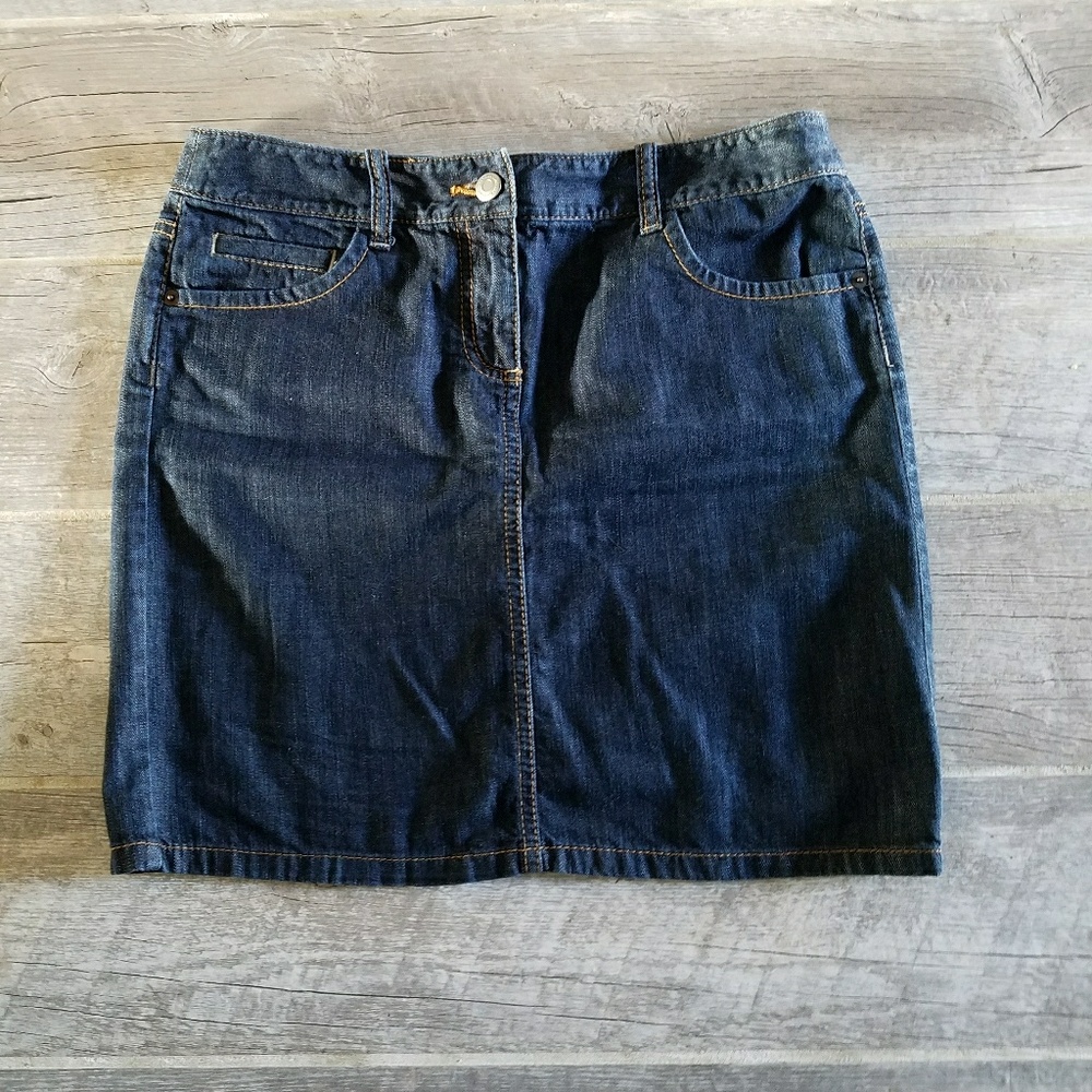 Ann Taylor LOFT petites 2P jean skirt